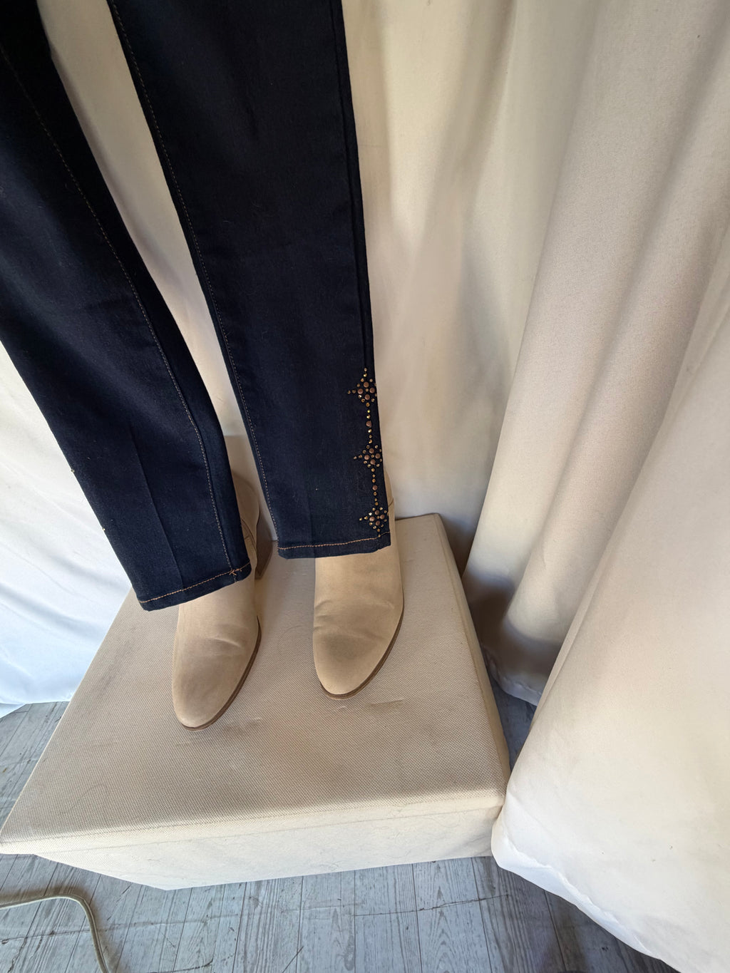 Silk & Skyline | Banana Republic Silk, Embellished Denim & Layered Jacket Look