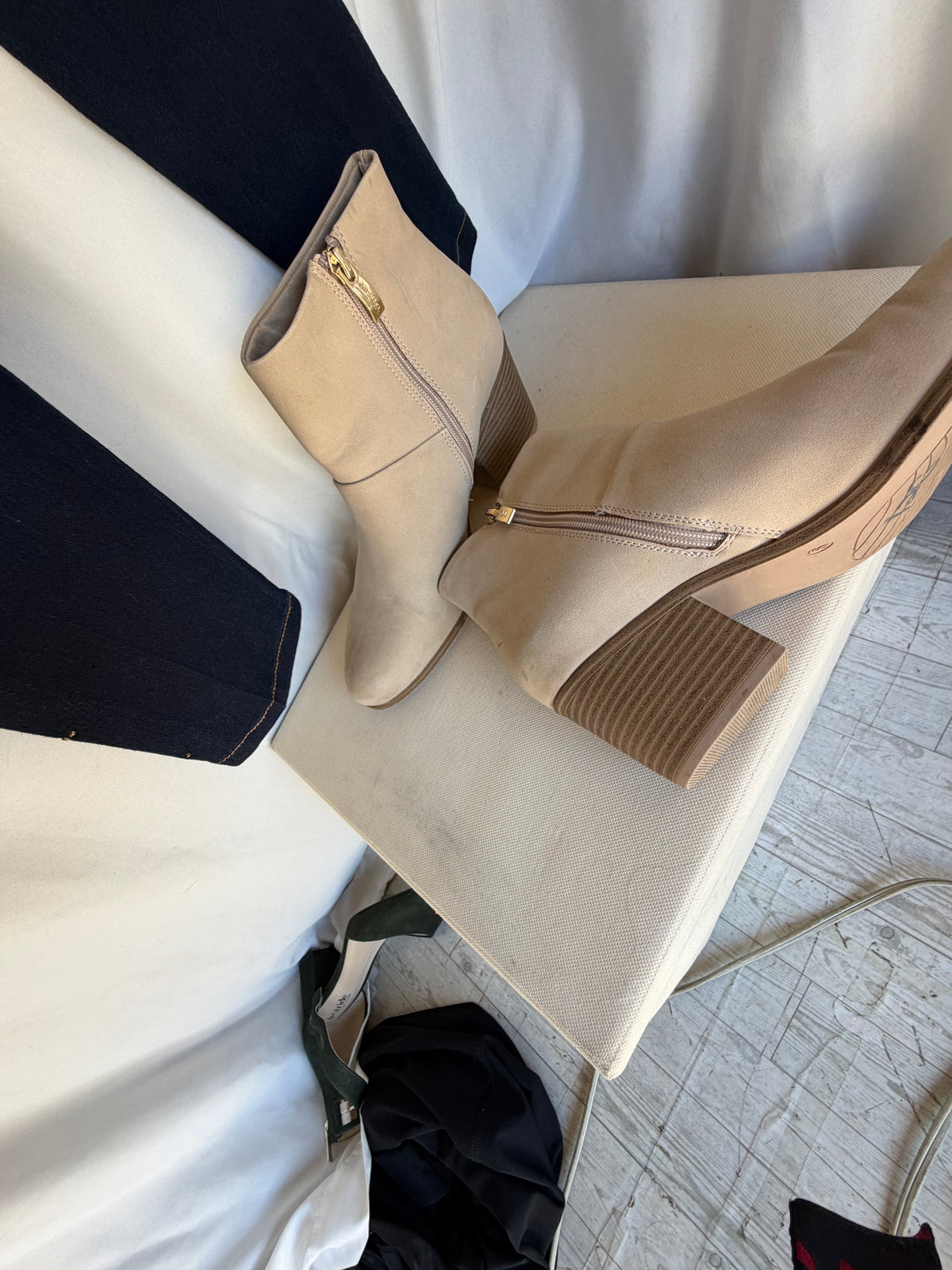 Silk & Skyline | Banana Republic Silk, Embellished Denim & Layered Jacket Look