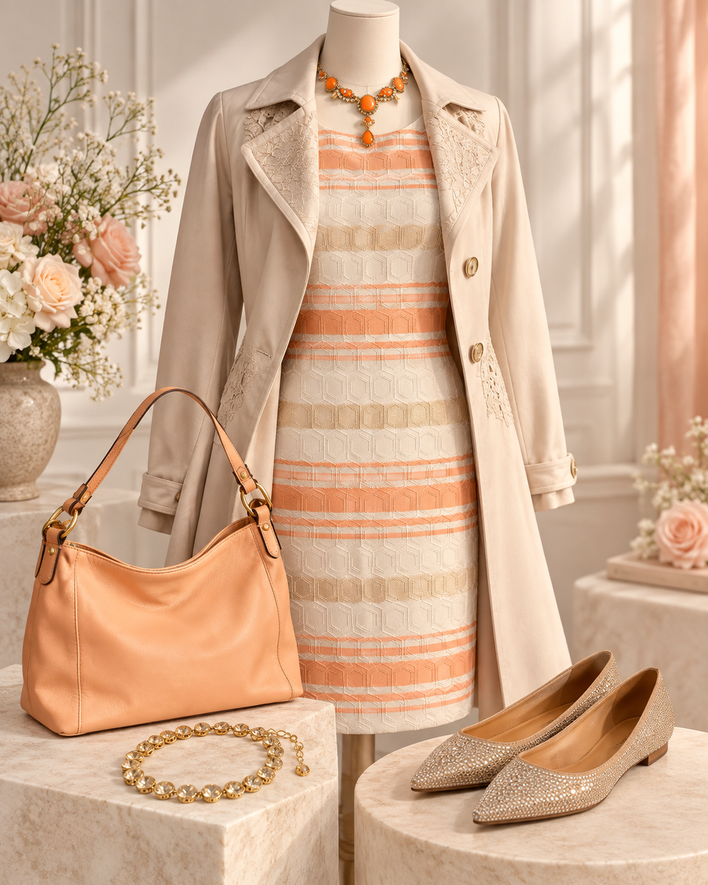 Peach Perfect — Vince Camuto Dress & Coach Curated Look