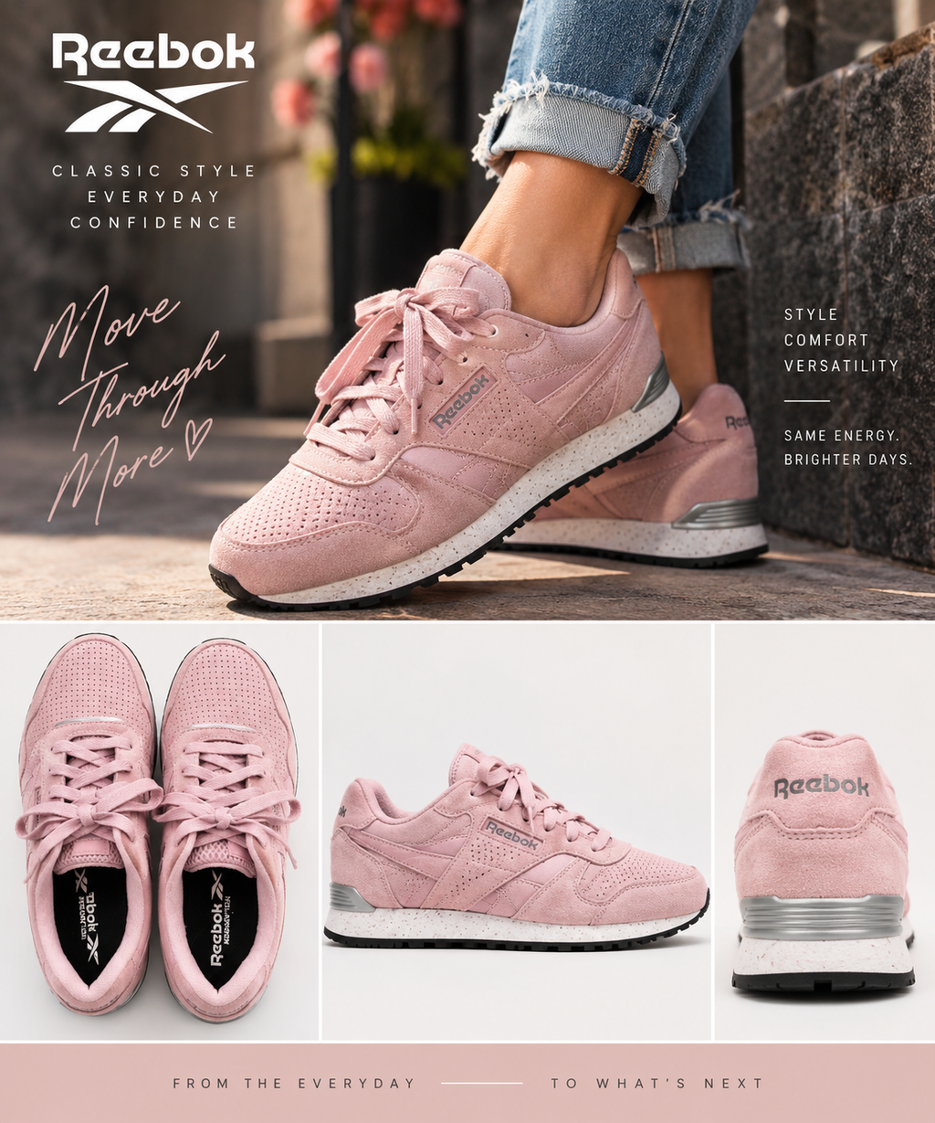 Blush Momentum — Reebok Work Safety Sneakers