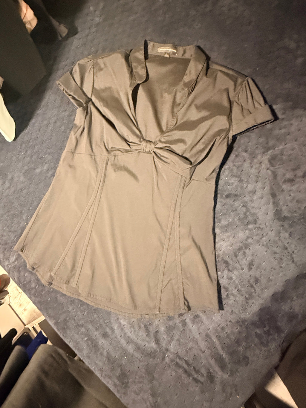Express Design Studio Black Twist Front Top Size L | Dusk to Diamond