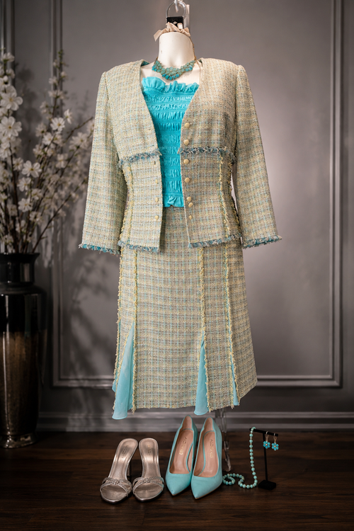 Aqua After Hours | Carmen Marc Valvo Atelier Complete Styled Look
