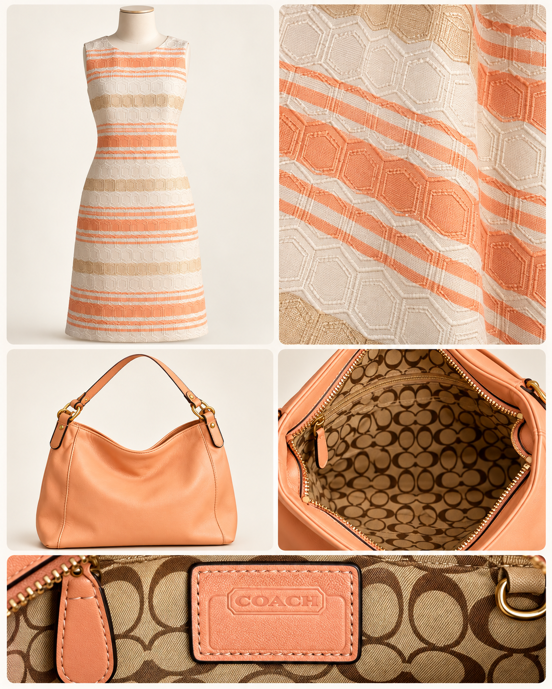 Peach Perfect — Vince Camuto Dress & Coach Curated Look