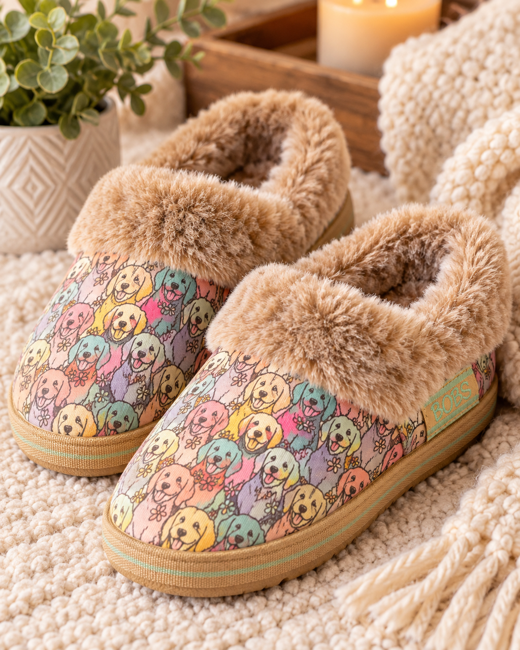 Paw-sitive Vibes — BOBS by Skechers Cozy Dog Slippers