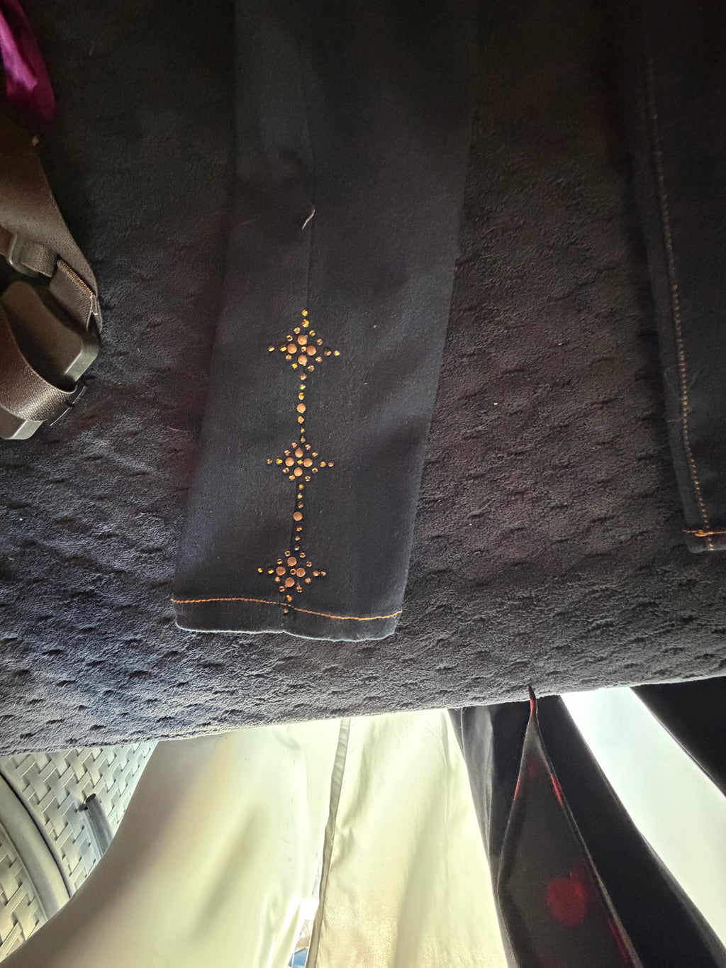 Silk & Skyline | Banana Republic Silk, Embellished Denim & Layered Jacket Look