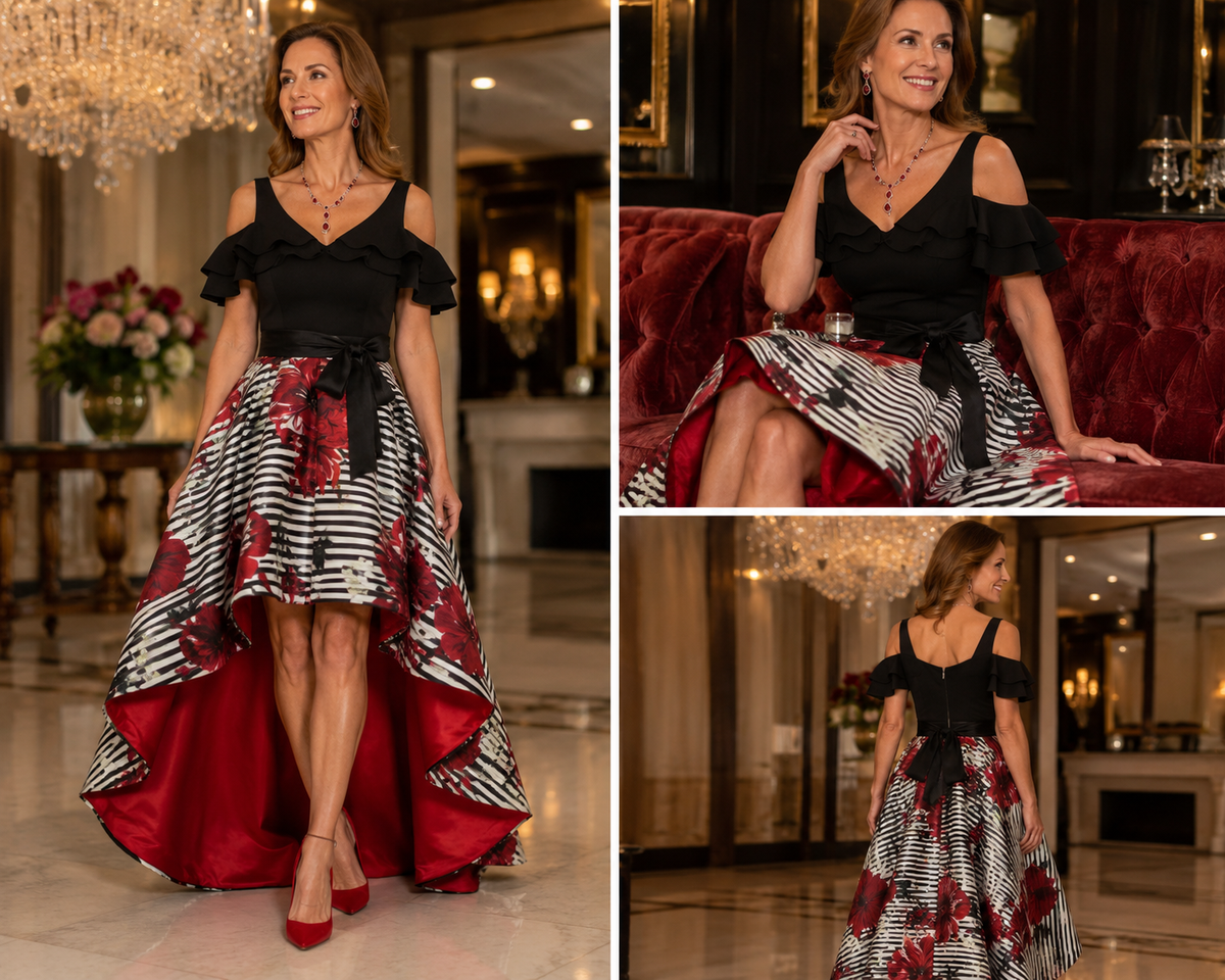 Scarlet After Dusk | Belle Badgley Mischka Complete Styled Look
