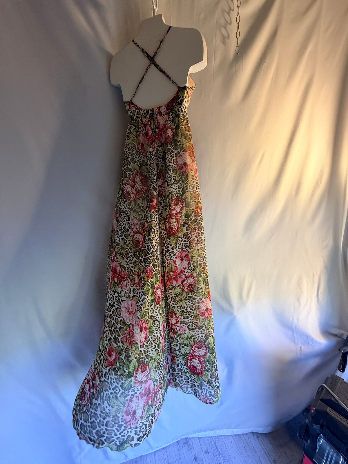 Wildly Beautiful — Windsor Floral Leopard Maxi Dress | Size Small