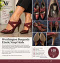 Diamond in the Rough: Worthington Burgundy Shimmer Heels — 9M
