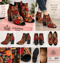 Bloom After Dusk | Crown Vintage Frankie Embroidered Booties – Size 8 NIB