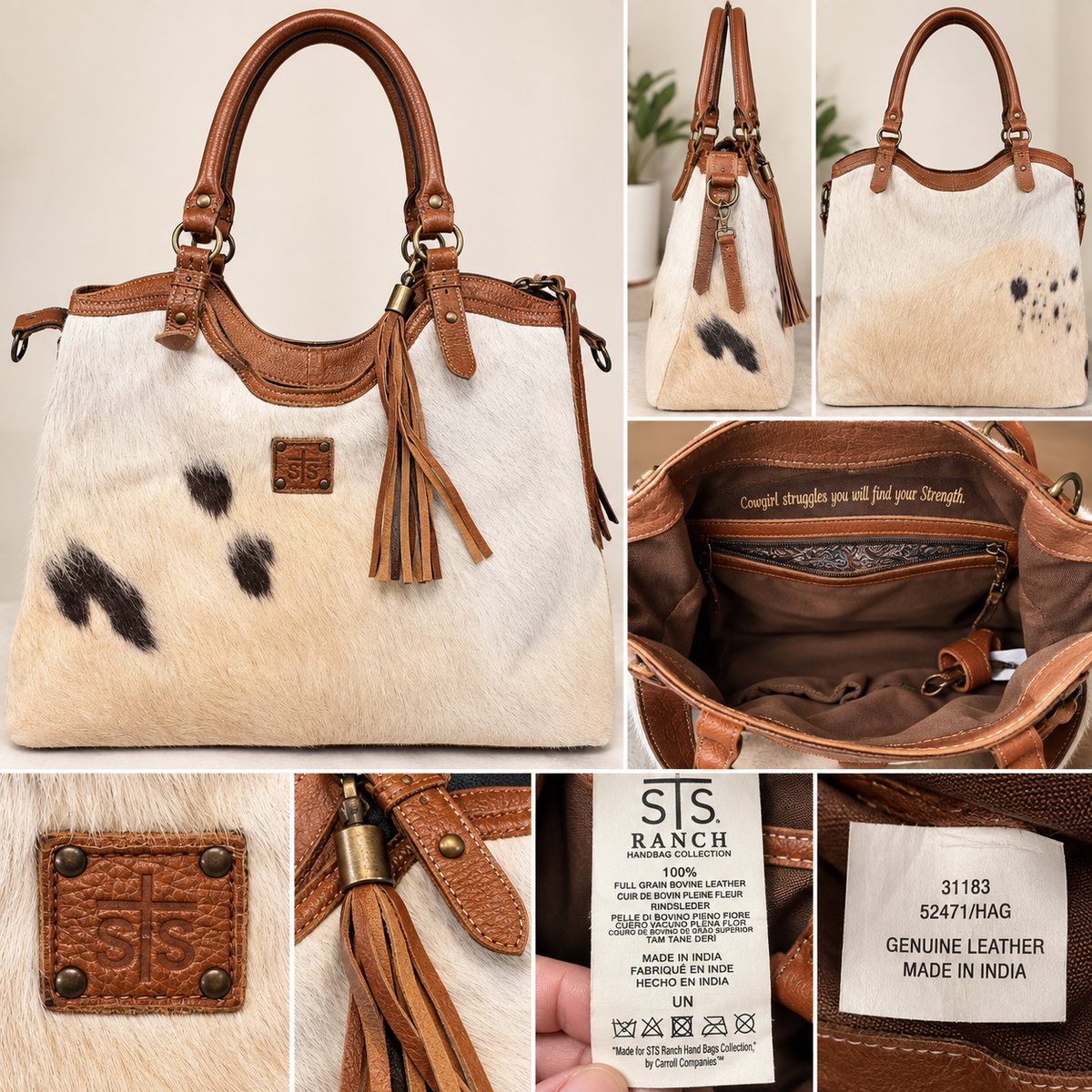 Wild West Revival | STS Ranchwear Genuine Cowhide Leather Tote