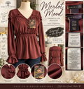 Merlot Mood | Amaryllis Ruffle Blouse XS/S