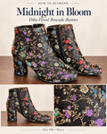 Midnight in Bloom — Diba Floral Brocade Booties 8M
