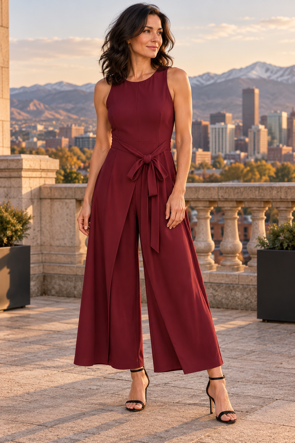 Garnet After Hours — Joie Mairead Wide-Leg Jumpsuit size 8