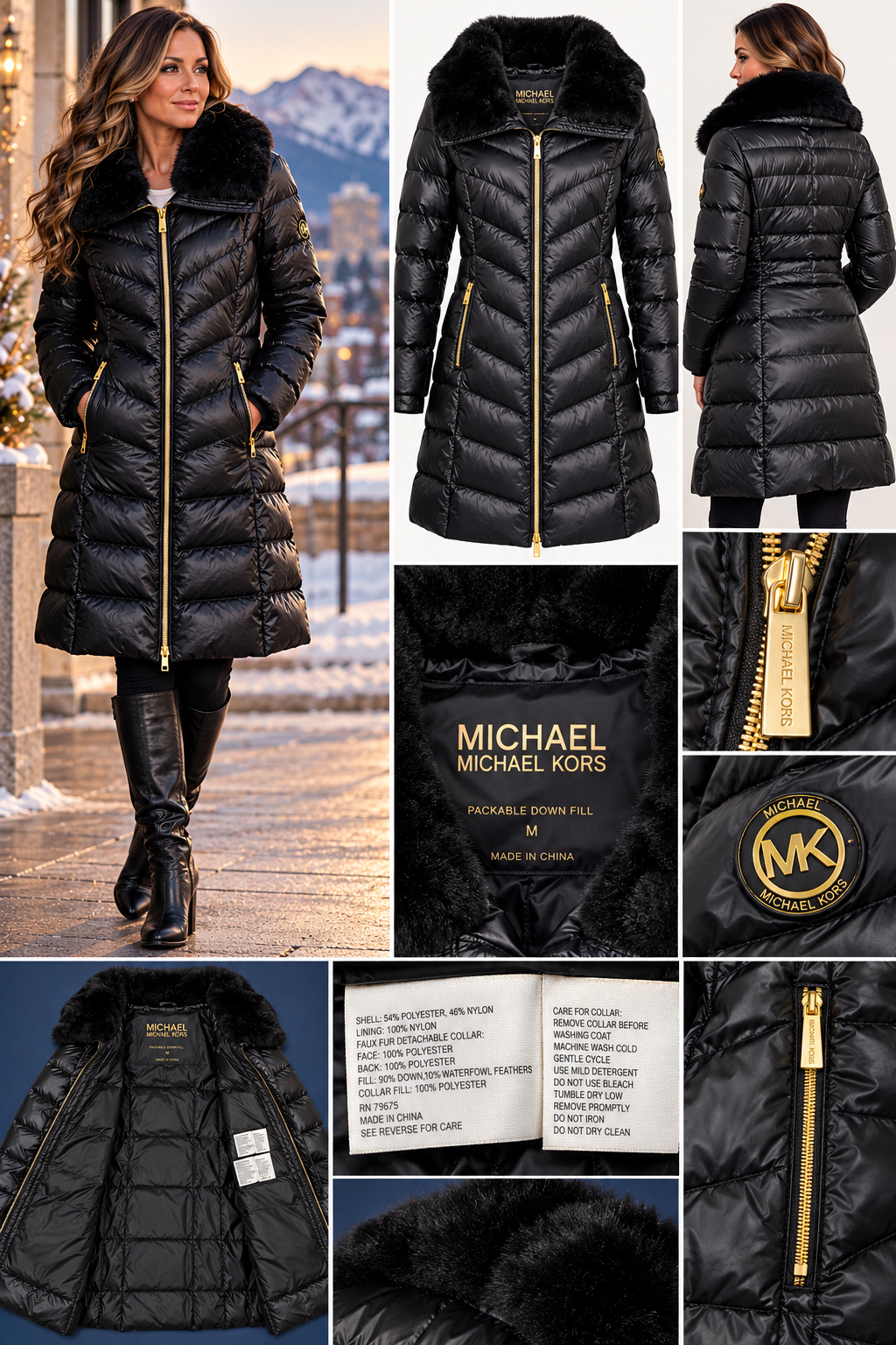 The Midnight Heiress | Michael Kors Long Down Puffer Coat Meduim
