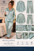 Silver Linings | Jones New York Seafoam Satin Pajama Set – XL