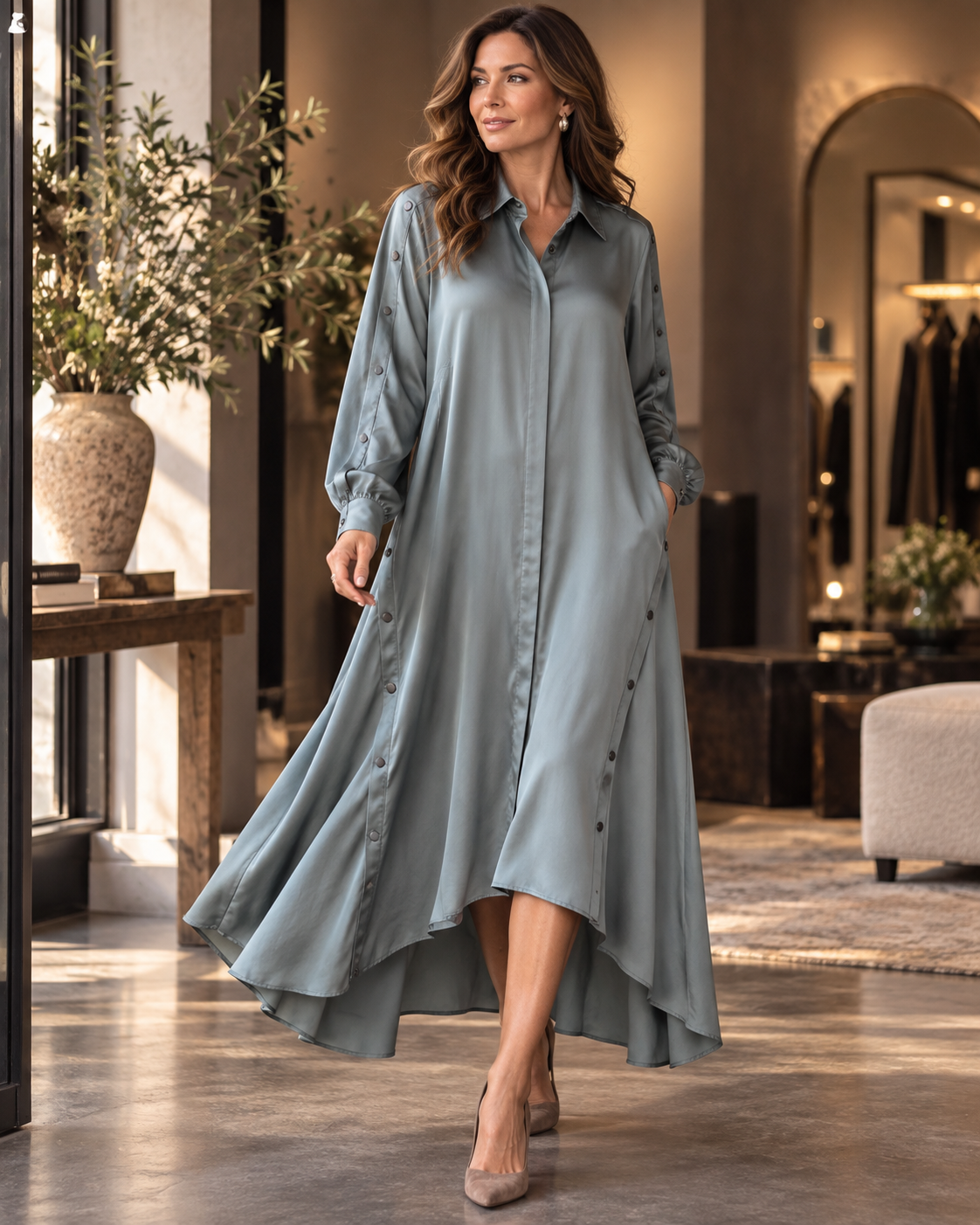Moonlight Mercury — AllSaints Lexi Midi Dress | Excellent Pre-Loved Condition | US 8