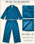 Her Winter Palace | Miss Elaine Brushed-Back Satin Pajamas — XL