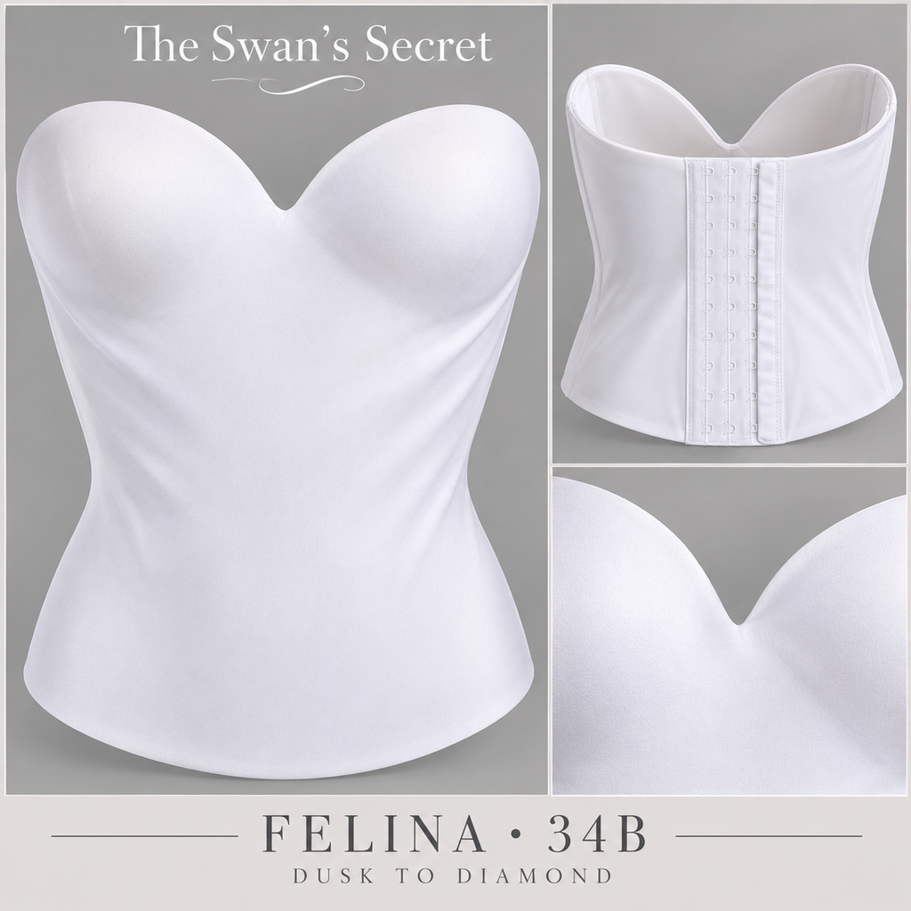 The Swan’s Secret | Felina White Strapless Bustier — 34B