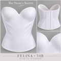 The Swan’s Secret | Felina White Strapless Bustier — 34B
